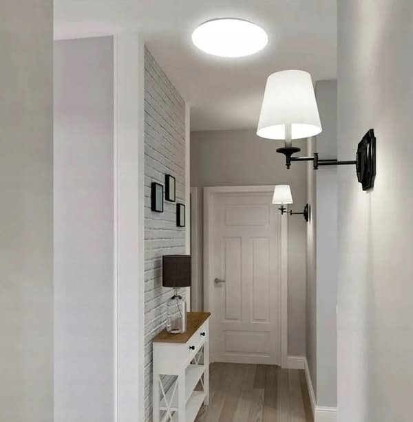 TAKLAMPA MED MIKROVÅGSRÖRELSESENSOR 18W YTMONTERAD LAMPA DUSK