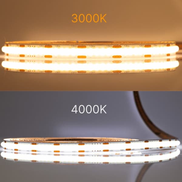 LED COB-remsa 12V 5M 40W rullar NEON-remsa varm linje 800lm/m 8W/m stark