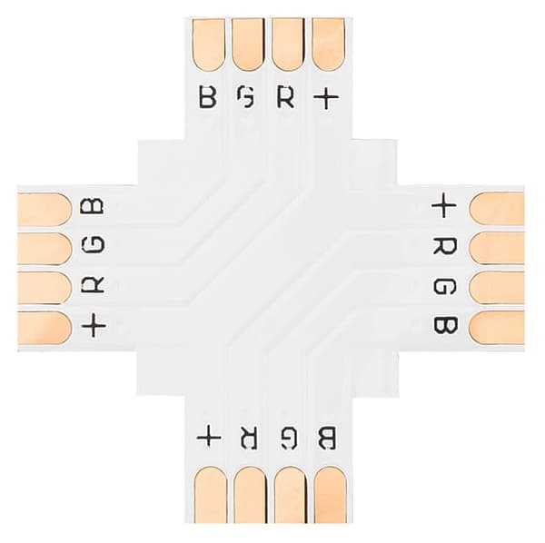 Kontakt för LED-remsor typ ""+"" 10mm RGB 1st X4885