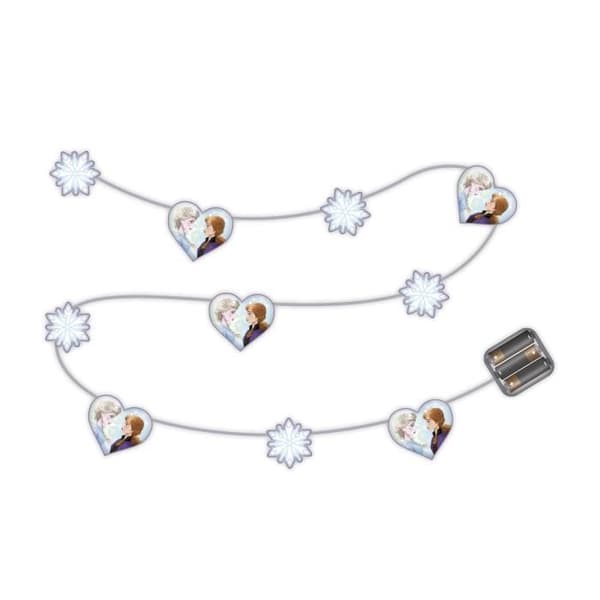 ARDITEX WD13433 Julgördel med 10 varma LED-lampor - 165 cm. från DISNEY-Frozen II