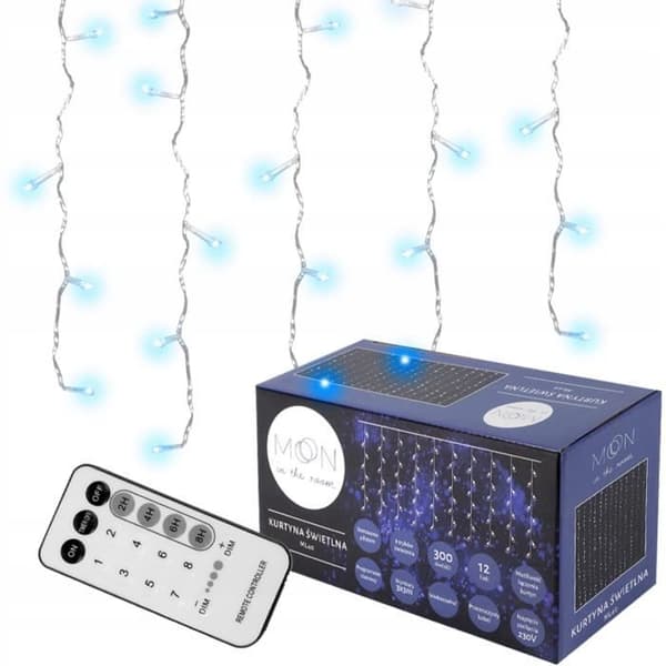 Ljusgardin - Inte specificerad - 300LED - 3x3m - Kallvit - Fjärrkontroll