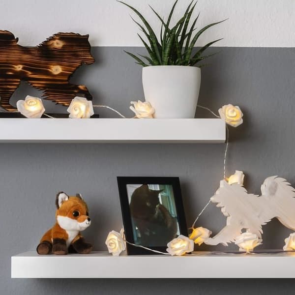 Ljusgirland - COBUS - Tygerosor - 20 LED varm vit - 4m - Inomhus
