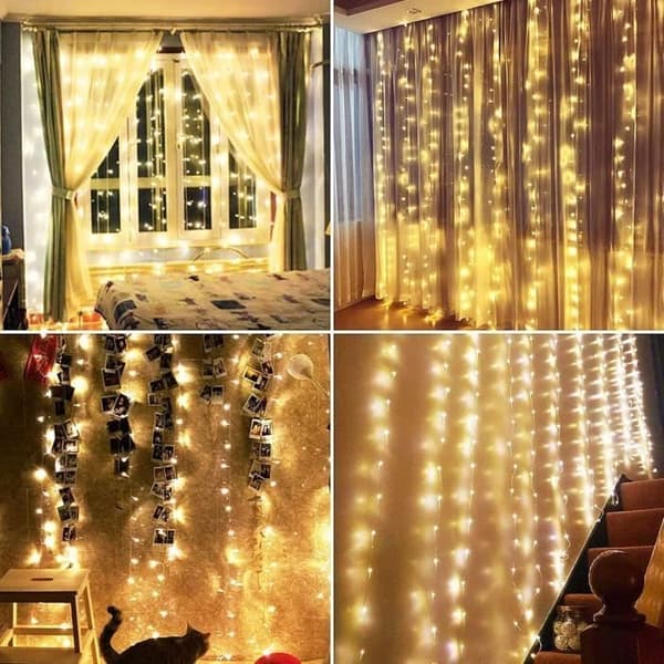 Ljusgirlang - Ej specificerad - 2.4M x 1.8M - 8 belysningslägen - USB dimbar - Vattentät IP65