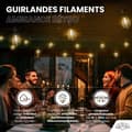 Miniatyrbild 4 av 4: OBOSOE IP65 LED-ljuskedja 20M 30LED dimmerbar långfilamentlampor med fjärrkontroll