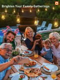 Miniatyrbillede 8 af 8: OBOSOE LED Udendørs Belysning 10 Meter Dæmpbar Vedhæng Fjernbetjening Vandtæt 10 Edison Pærer 3 Lystilstande Timer Til Have Altan Cafe