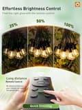 Pikkukuva 2 / 8: OBOSOE LED-ulkovalot 15 metriä himmennettävissä kaukosäätimellä iskunkestävä pakkasenkestävä 15 Edison-lamppua 3 valotilaa laajennettavissa kuistin