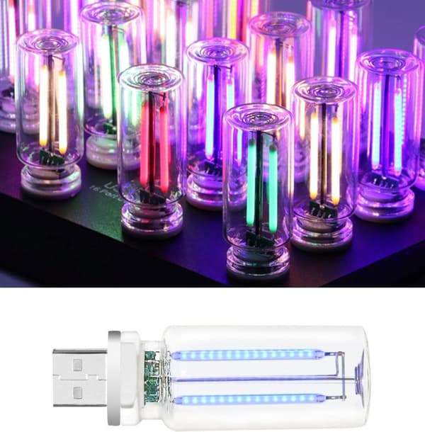 obosoe retro usb bil city lys touch led natlys til soveværelse camping jul (blå)