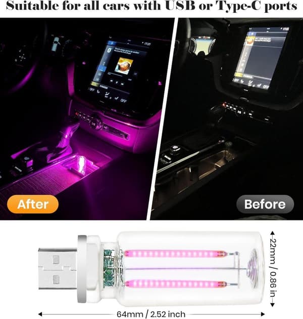 OBOSOE Retro USB Bilstadslampa Touch LED Nattlampa till Sängrum Camping Jul (Rosa)