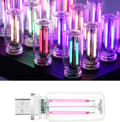 Miniatyrbild 1 av 7: OBOSOE Retro USB Bilstadslampa Touch LED Nattlampa till Sängrum Camping Jul (Rosa)