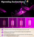 Pikkukuva 6 / 7: OBOSOE Retro USB Car City Light Touch LED yövalo makuuhuoneeseen Camping Joulu (violetti)