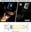 Miniatyrbillede 2 af 7: obosoe retro usb bil by belysning touch natlys til bil camping (gul)