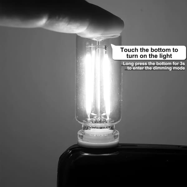 obosoe 2 stk usb bil belysning retro touch indvendige lys mini belysning (hvid)