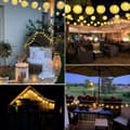 Pikkukuva 6 / 10: OBOSOE 6,5 m lyhty, aurinkoenergialla toimivat ulkovalonauhat, 30 LED-lyhty, IP65 vedenpitävä terassille ja juhliin, himmennettävä