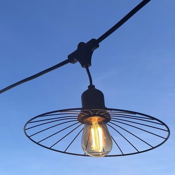 Guirlande i metall CHIC CAGE Svart Stål 6M 10xE27