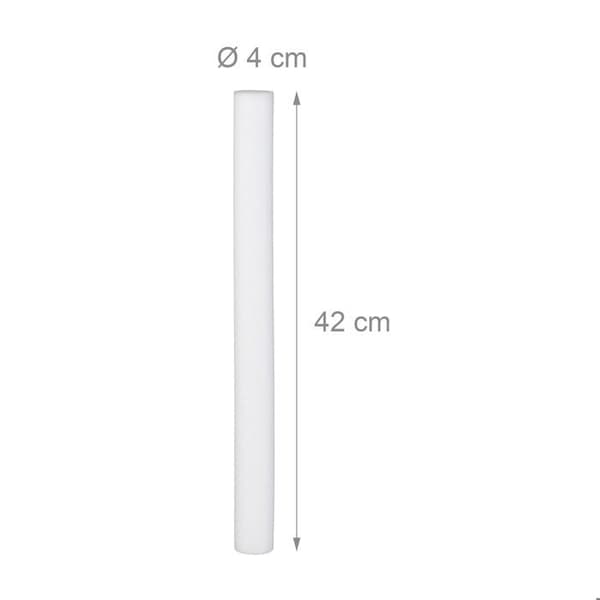 Relaxdays LED-ljuspinnar i 12-pack, blinkande skumstift, 3 lägen, med batterier, fester, festivaler, vit