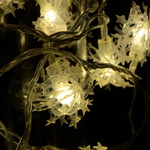 LED-ljuskedja med 20 stjärnkulor - vit (3 meter)