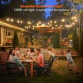 Miniatyrbillede 8 af 8: OBOSOE Udendørs String Light 5m/10m - Flimrende S14 LED lys, IP65 Vandtæt Dekorativ Belysning til Have, Jul, Halloween, Cafe og Patio