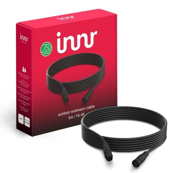 Innr Utomhusförlängningskabel, 5m för utomhusbelysning och Strip Lights, IP65, väderbeständig, 5 meter, OEC 150