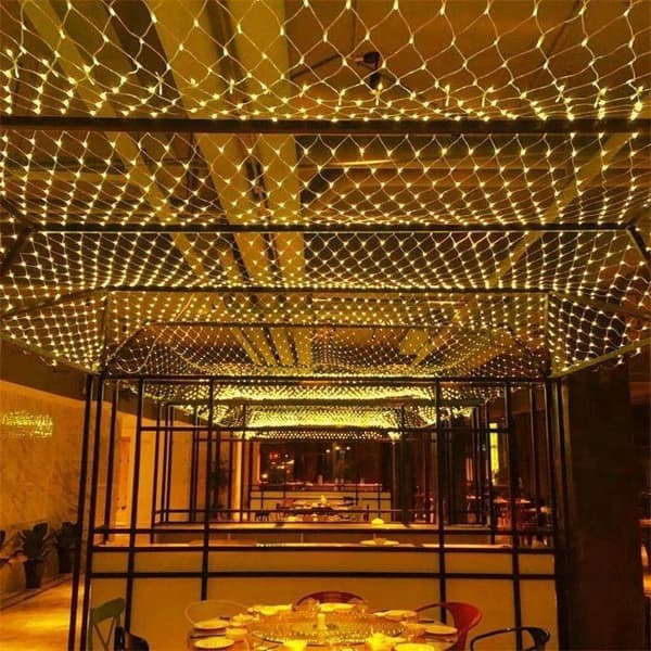 Inomhus ljusslinga Bulinex LED-gardiner (240 LED) 3 m x 3 m, VARM VIT