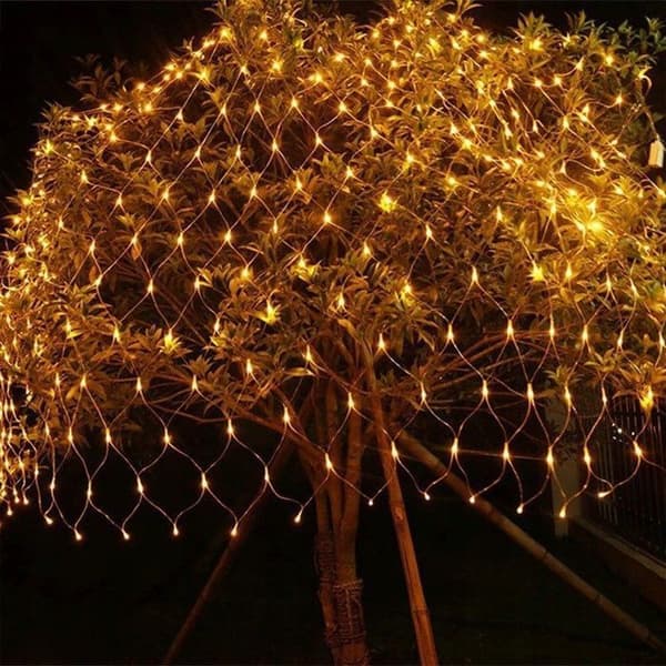 Inomhus ljusslinga Bulinex LED-gardiner (240 LED) 3 m x 3 m, VARM VIT