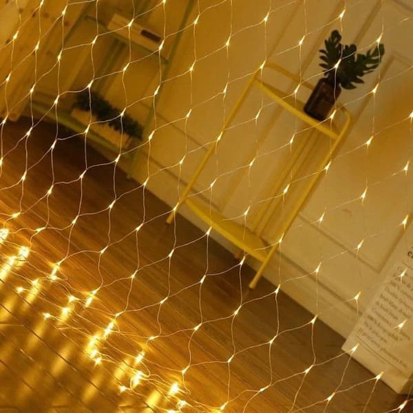 Inomhus ljusslinga Bulinex LED-gardiner (240 LED) 3 m x 3 m, VARM VIT