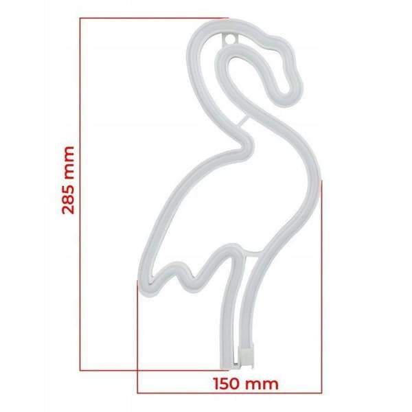 Inomhusbelysning Dpm Neon LED flamingo 15x28,5 cm