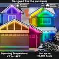 Miniatyrbillede 4 af 7: obosoe 15/30/45/60/90/150m rgb udendørs lysstreng, vandtæt smart loftslampe med app / fjernbetjening til hus og jul