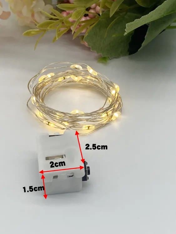 Lollanda 30 LED Ljusslinga 3 m, Dekorativa Ljus – batteridriven, Varmvit/Flerfärgad, Vattentät, 12/20-pack