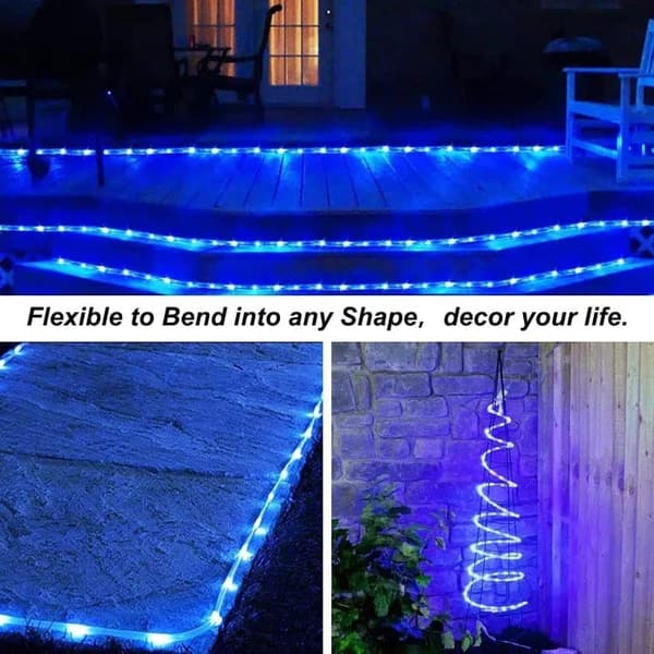 Lollanda Outdoor String Light 50 LED, paristokäyttöinen valonauha 5 m, IP67 vedenpitävä, kaukosäädin, 8 tilaa, terassille ja juhliin