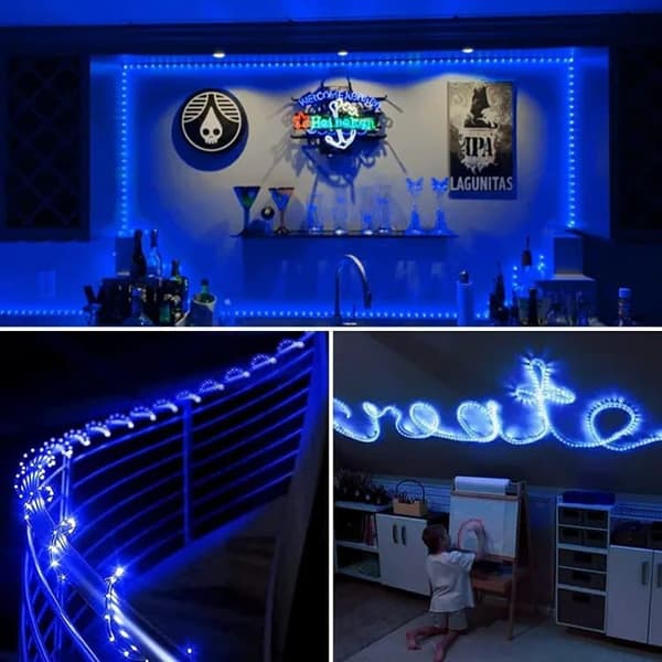 Lollanda Outdoor String Light 50 LED, paristokäyttöinen valonauha 5 m, IP67 vedenpitävä, kaukosäädin, 8 tilaa, terassille ja juhliin