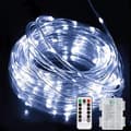 Pikkukuva 1 / 5: Lollanda Outdoor String Light 50 LED, paristokäyttöinen valonauha 5 m, IP67 vedenpitävä, kaukosäädin, 8 tilaa, terassille ja juhliin