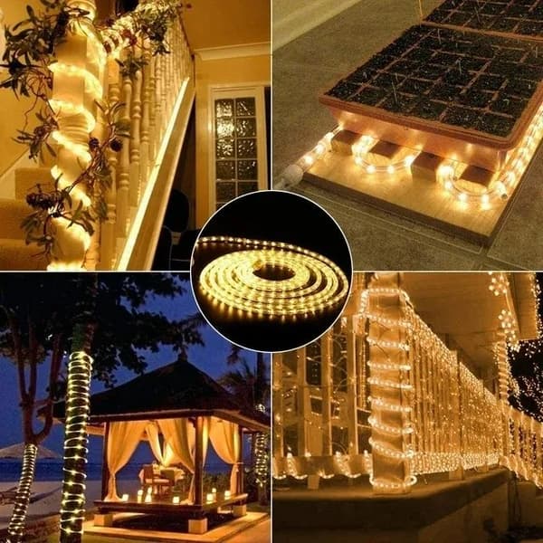 Lollanda Outdoor String Light 50 LED, paristokäyttöinen valonauha 5 m, IP67 vedenpitävä, kaukosäädin, 8 tilaa, terassille ja juhliin