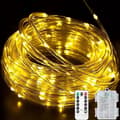 Pikkukuva 1 / 5: Lollanda Outdoor String Light 50 LED, paristokäyttöinen valonauha 5 m, IP67 vedenpitävä, kaukosäädin, 8 tilaa, terassille ja juhliin