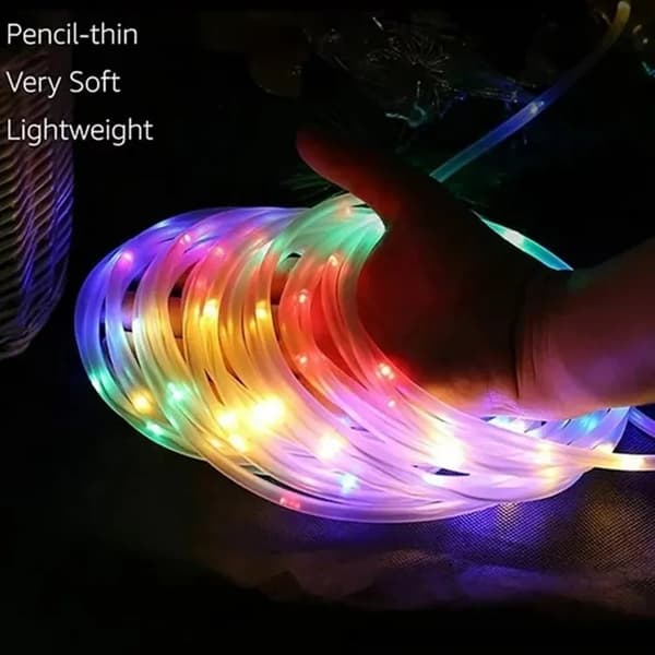 Lollanda Outdoor String Light 50 LED, paristokäyttöinen valonauha 5 m, IP67 vedenpitävä, kaukosäädin, 8 tilaa, terassille ja juhliin