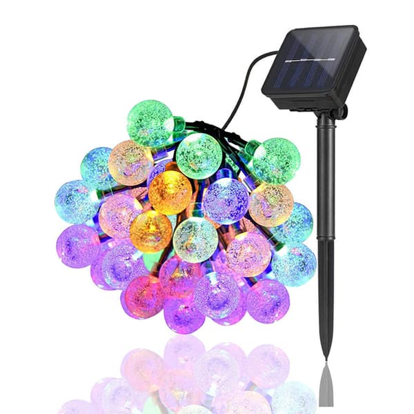 Lollanda Ljusslinga utomhus, ellsbelysning 22 m – 200 LED, Solcellsbelysning - IP65 Vattentät, 8 Lägen, för trädgård, camping och fester