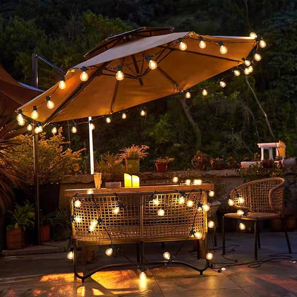 OBOSOE LED String Light Udendørs 30m – Vandtæt String Light med 104 G40 pærer til have og terrasse