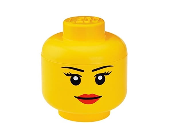 Room Copenhagen LEGO Iconic Storage Head "Girl", storage box (yellow, size L, female)
