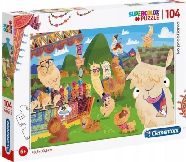 Clementoni No ProbLLAMA, 104 stykker, Tegneserier, 6 år