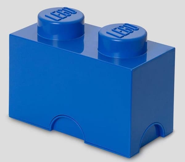 LEGO Opbevaringsboks 2 knopper Bright Blue)