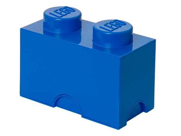 LEGO Opbevaringsboks 2 knopper Bright Blue)