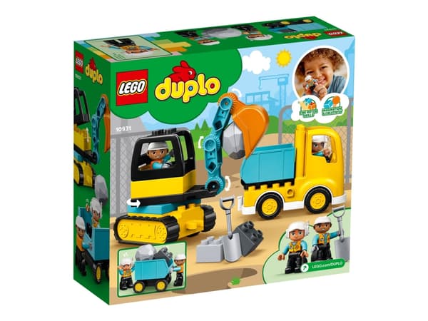 LEGO DUPLO 10931 Lastbil og gravemaskine på larvefødder -lastenlasku- ja hautanaamari