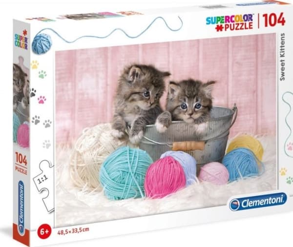 Clementoni Sweet Kittens, 104 stykker, Fauna, 6 år