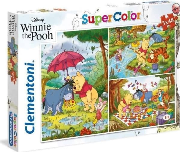 Clementoni Disney Nalle Puh, 48 stk, Tegnefilm, 4 År