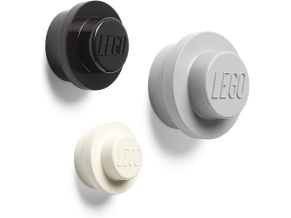 LEGO Vägghängare - grå, svart och vit