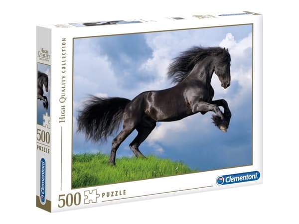Clementoni High Quality Collection - Fresian Black Horse - pussel - 500 delar