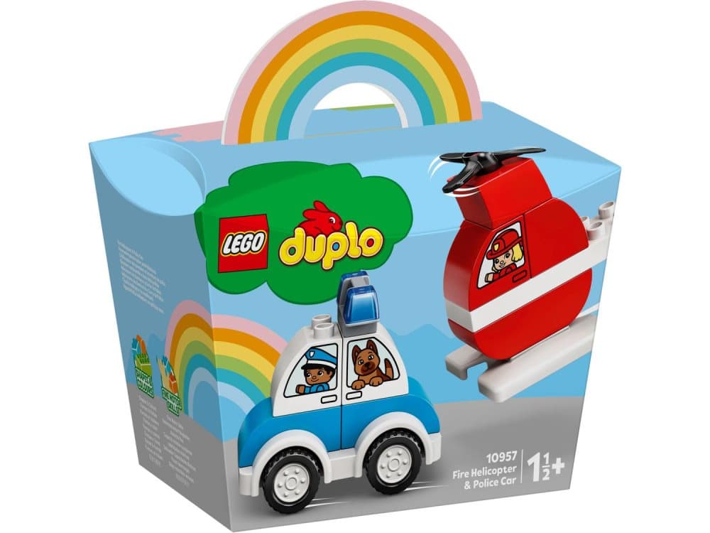 LEGO® DUPLO® Brandhelikopter och polisbil 10957