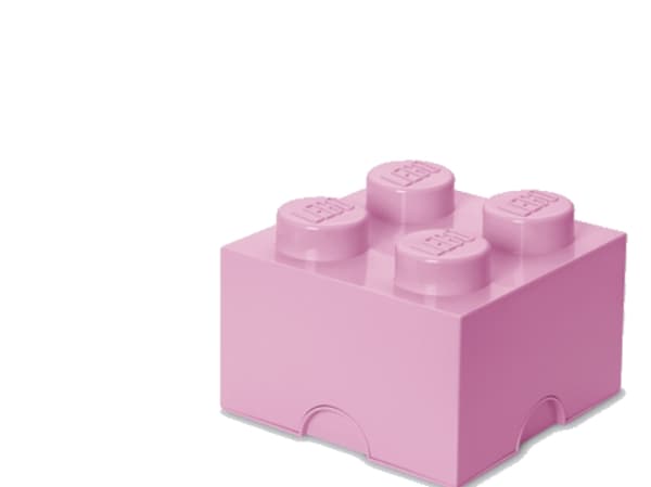 Lego Storage Brick 4 kirkkaan vaaleanpunainen