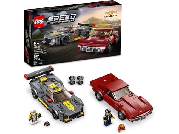 LEGO Speed Champions 76903 Chevrolet Corvette C8.R Race Car and 1968 Chevrolet Corvette