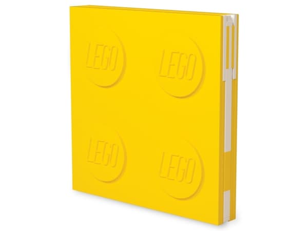 LEGO notesbog med gel pen gul