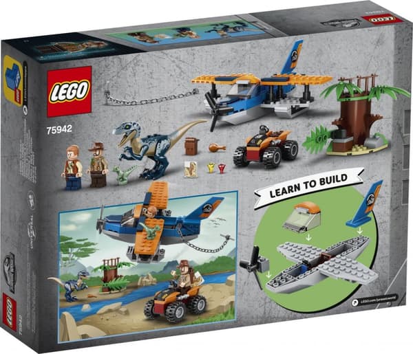 LEGO Jurassic World 4+ Velociraptor: Räddningsuppdrag med biplan 75942